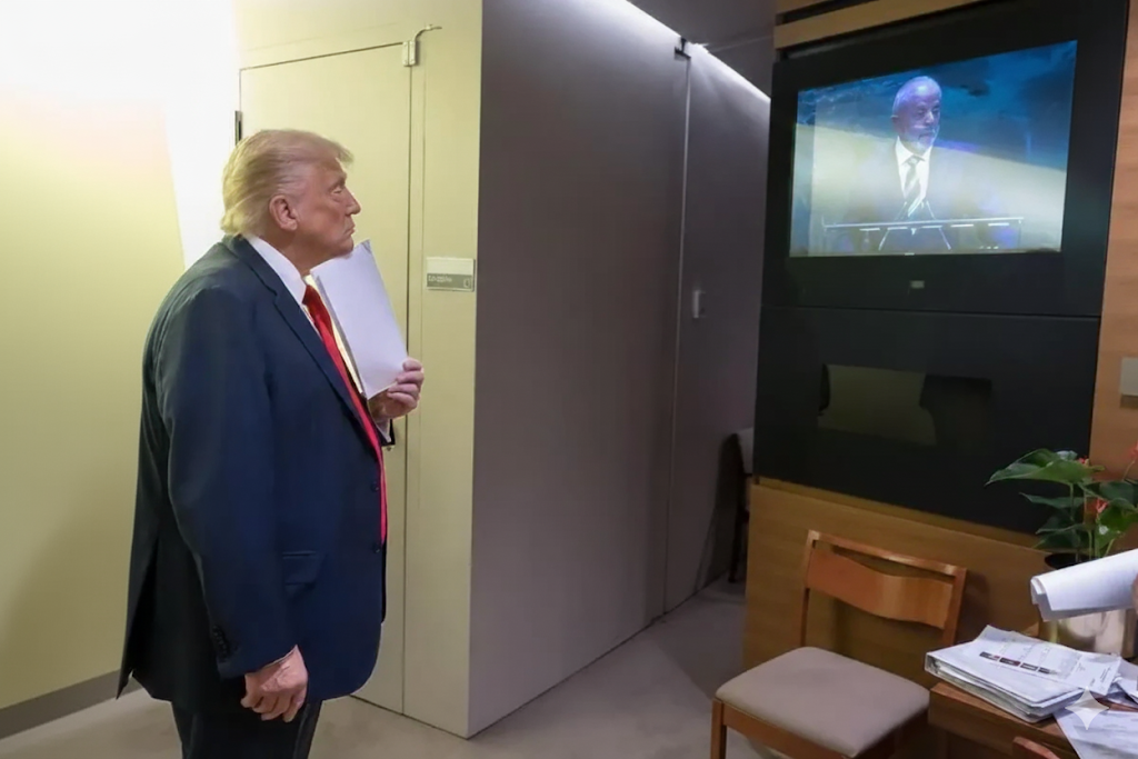 baluartv.com.br | ONU divulga foto de Trump assistindo Lula discursar na Assembleia Geral