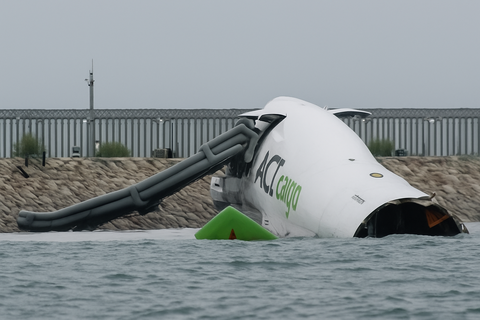 baluartv.com.br | Avião de carga derrapa em Hong Kong, cai no mar e deixa vítimas fatais