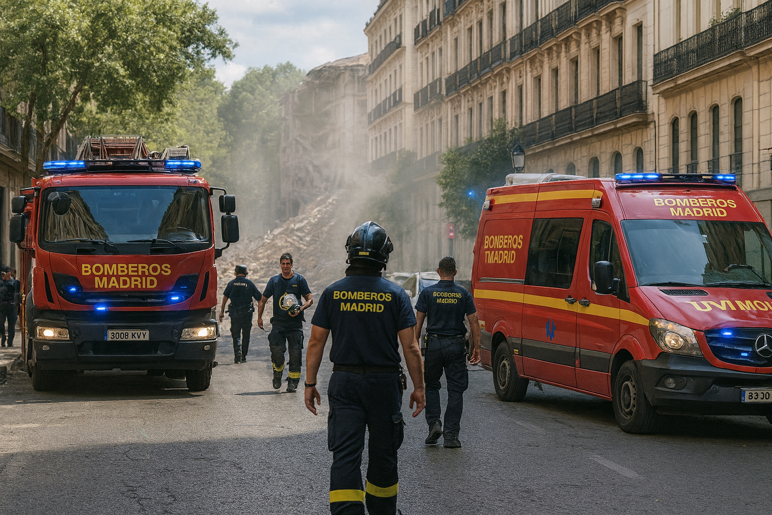 baluartv.com.br | Prédio desaba no centro de Madri e gera caos na cidade nesta manhã: há feridos e desaparecidos