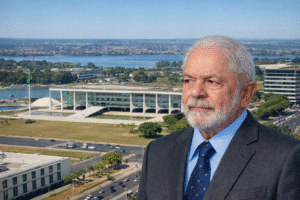 Imagem ilustrativa do presidente Luiz Inácio Lula da Silva em Brasília, associada a notícia sobre possível veto presidencial a projeto que altera a dosimetria de penas ligadas aos atos de 8 de janeiro.