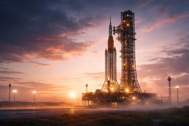 baluartv.com.br | NASA posiciona foguete Artemis II na plataforma e avança em nova missão lunar