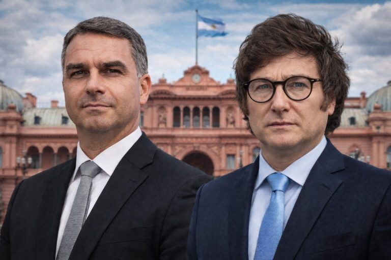 baluartv.com.br | Flávio Bolsonaro agradece a Javier Milei por concessão de asilo a brasileiro ligado ao 8 de janeiro