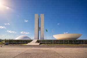 Palácio do Planalto em Brasília durante o dia em imagem ilustrativa gerada por IA.
