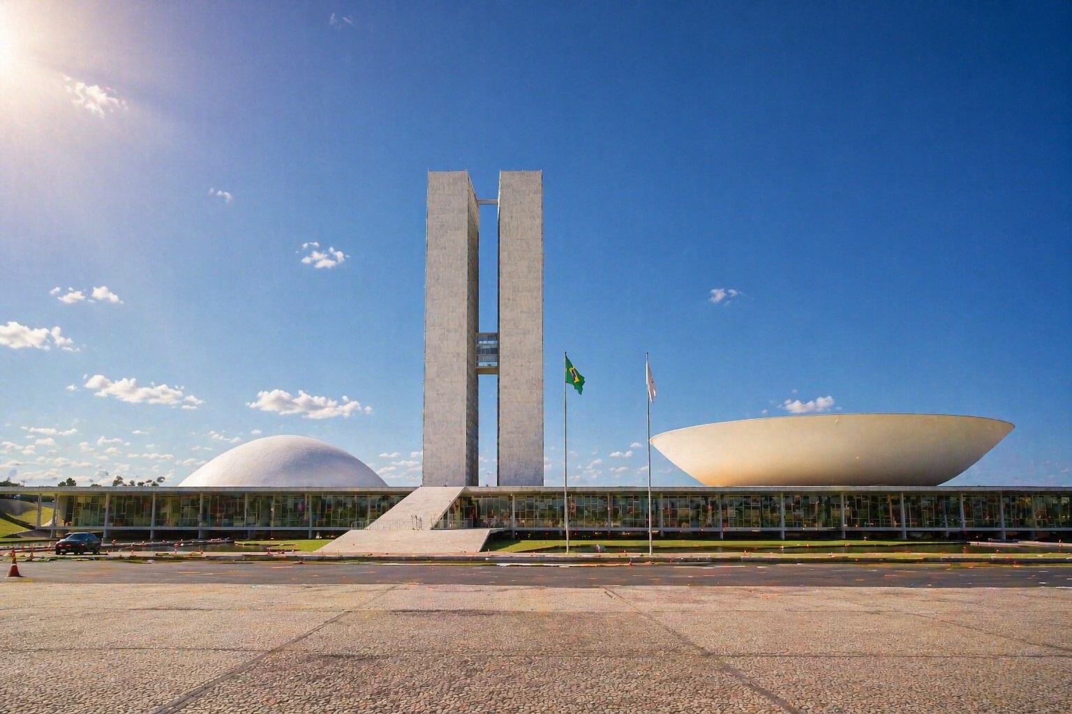 Palácio do Planalto em Brasília durante o dia em imagem ilustrativa gerada por IA.