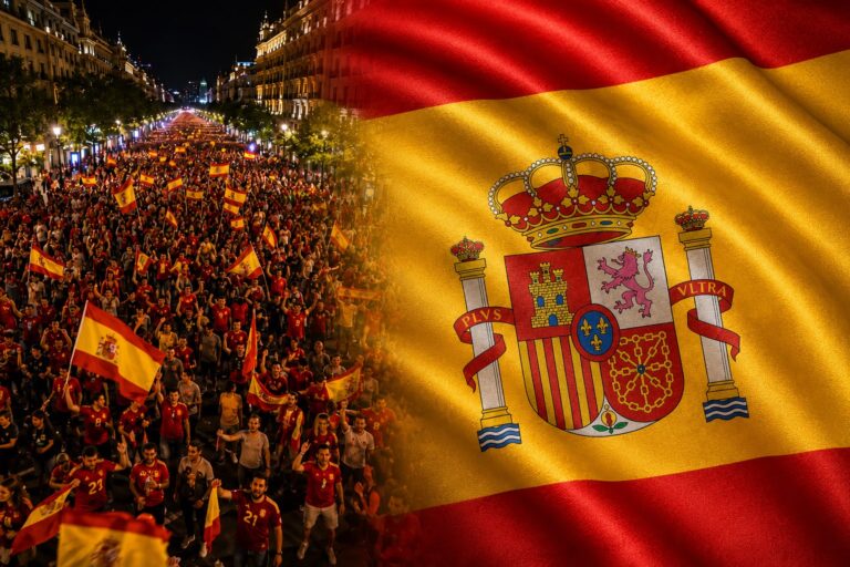 baluartv.com.br | Torcedores espanhóis usam festa pelo título da Copa para protestar contra governo Sánchez em Madri