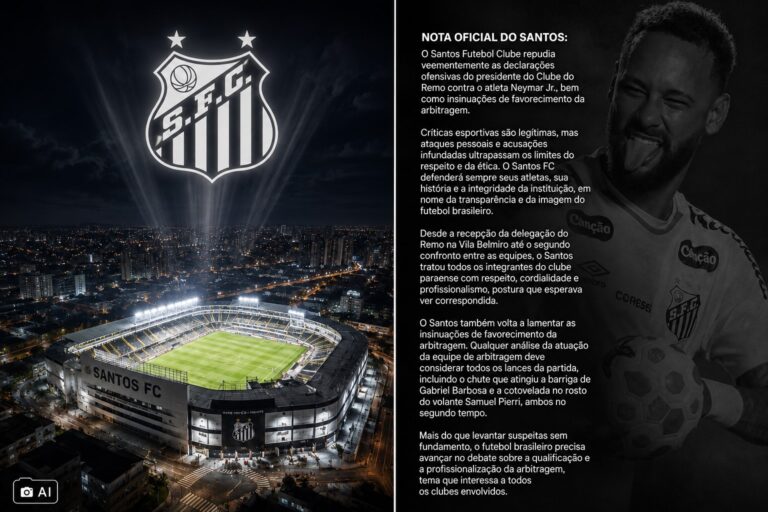 baluartv.com.br | Santos emite nota contra presidente do Remo e repudia declarações dirigidas a Neymar