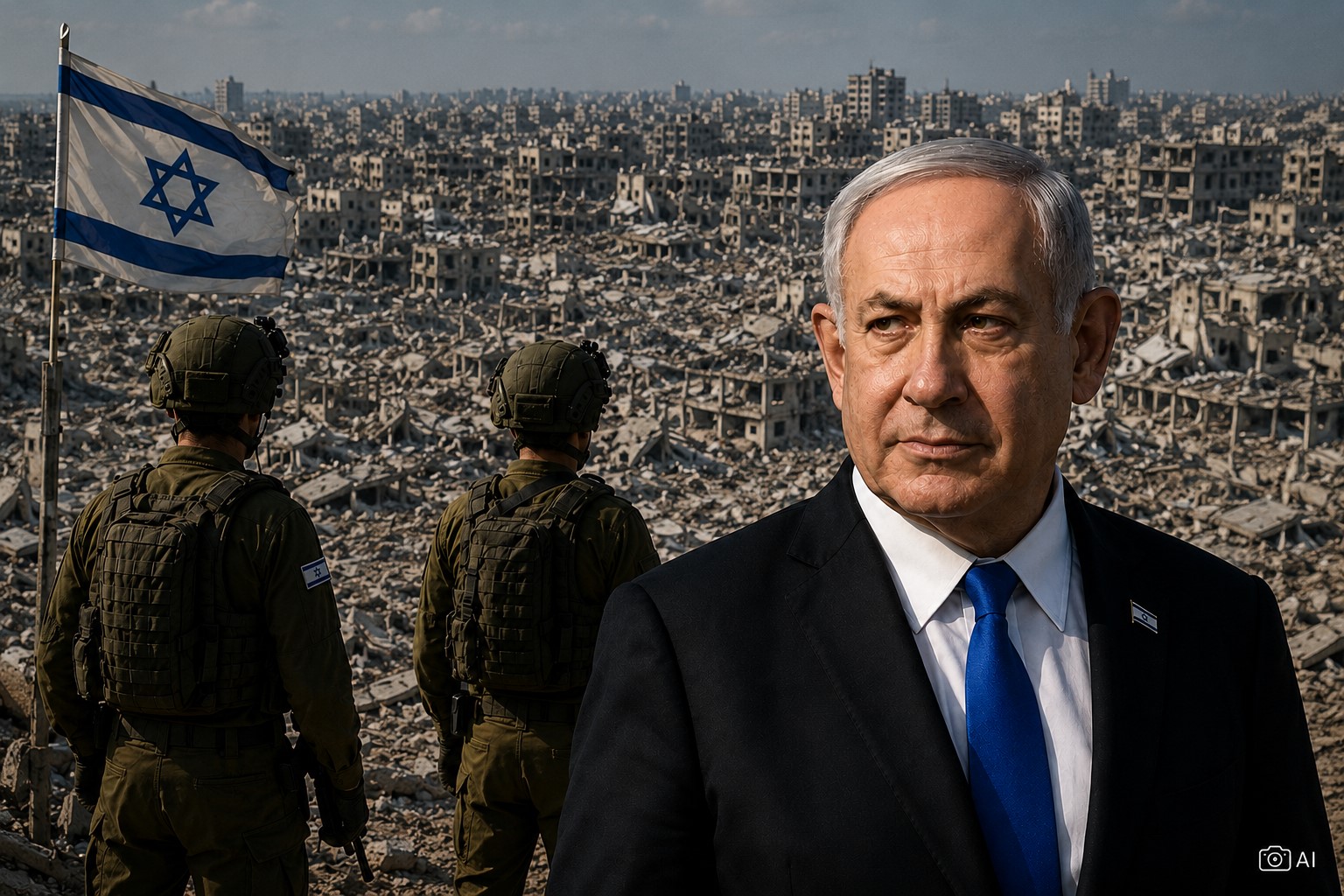 baluartv.com.br|Netanyahu visita Gaza, observa cenário de escombros e diz que tropas permanecerão na Linha Amarela