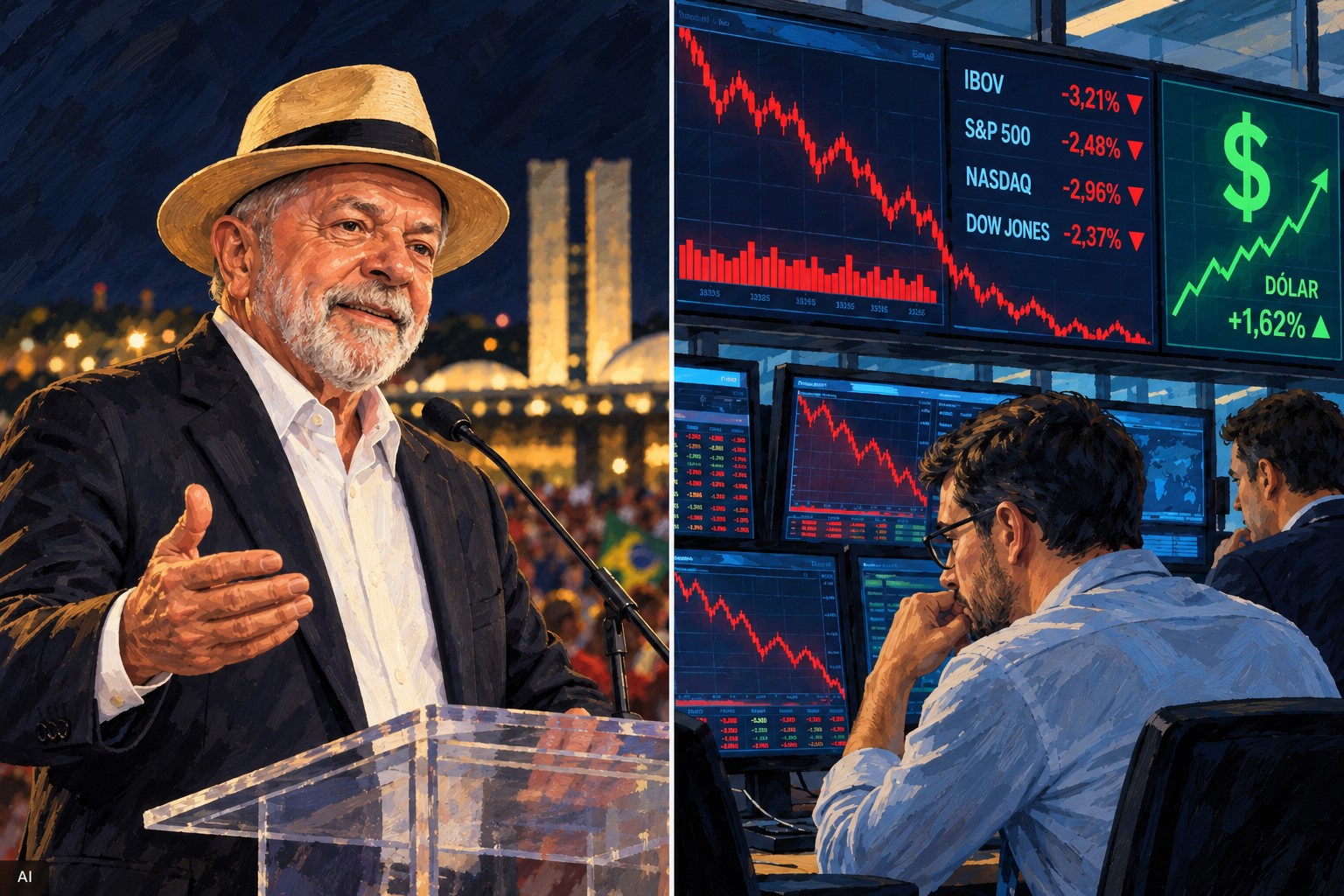 baluartv.com.br|Após reeleição de Lula, Bolsa aciona circuit breaker e dólar sobe 12,2%, chegando a R$ 5,60